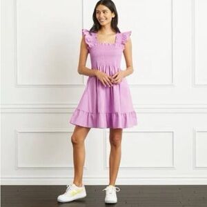 Hill House Elizabeth Dress in Lilac Sky Poplin
